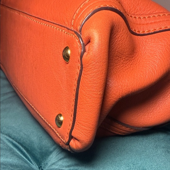 MCM Pink and Orange Satchel - Picture 8 of 15